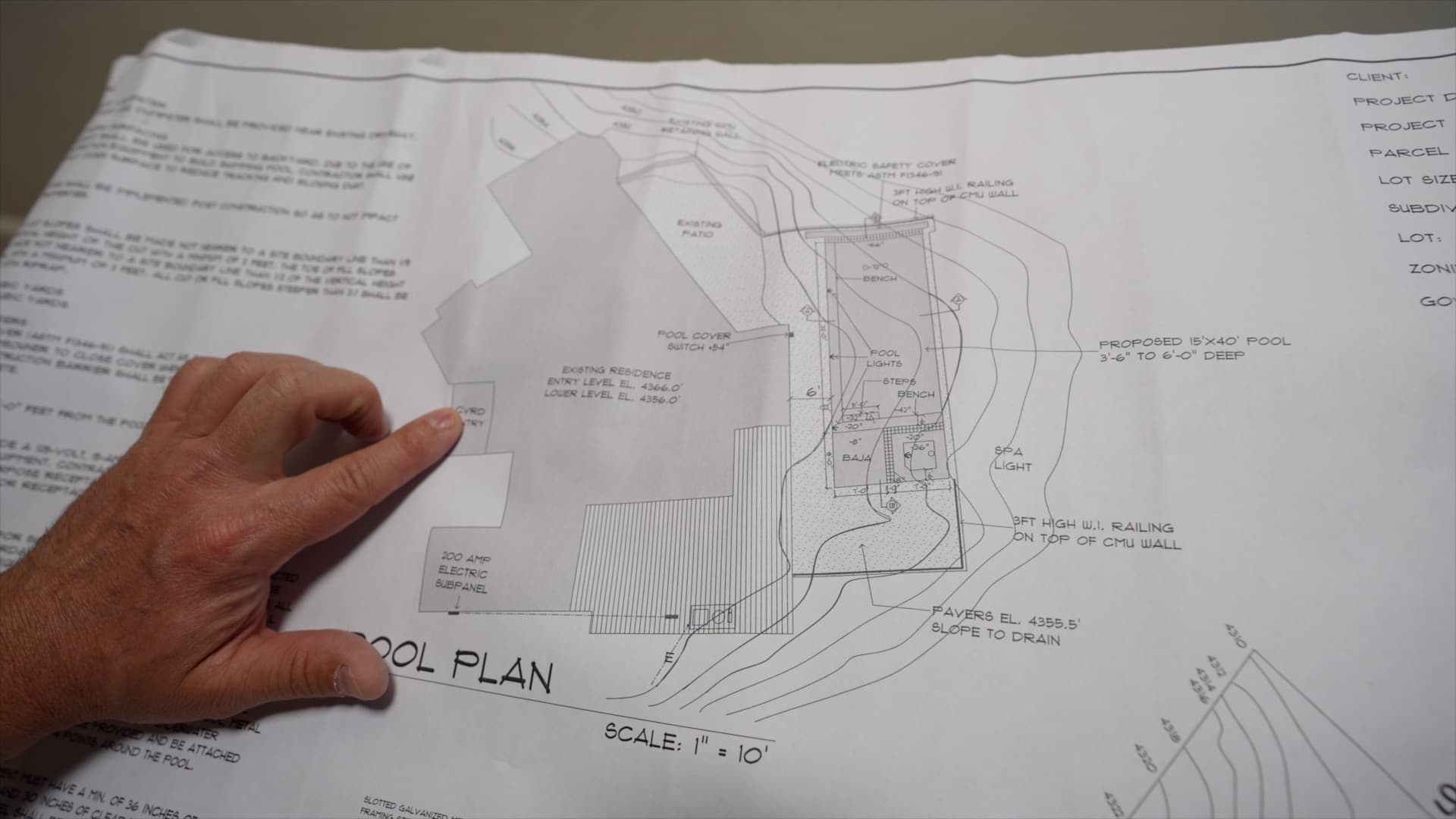 Detailed construction plans reviewed by Wyatt team
